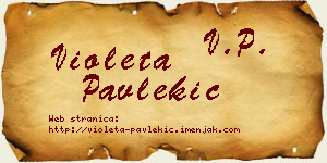 Violeta Pavlekić vizit kartica